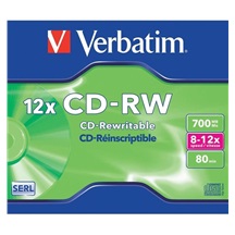 Disk CD-RW 700MB 8x-12x Verbatim DataLifePlus Jewel