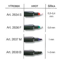 Popisovač Centropen 2634 /1 OHP S permanentní 0.3mm