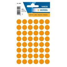 Doprodej - Etikety Herma neon oranžové kolečko 12mm 240ks
