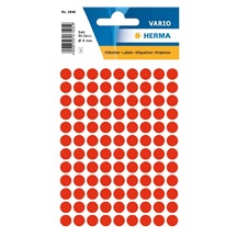 Doprodej - Etikety Herma neon červené kolečko 8mm 540ks