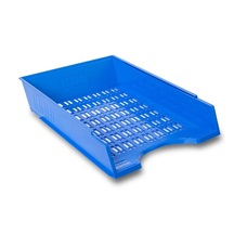 Děrovaný kancelářský odkladač, A4, PS, modrý