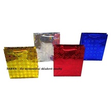 Dárková taška LASER - střední - 18x10x23 cm  Mix barev