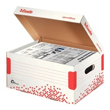 Esselte Speedbox rychle-složitelný archivační kontejner s víkem A4, bílá-červená 623911