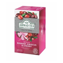 Čaj  AHMAD Rosehip, Hibiscus & Cherry Tea / ovocný šípek ibišek třešeň 20x2g