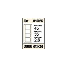 Etikety v kotoučku RR510 45x35mm 3000ks střed 40mm pro termotiskárny bílé