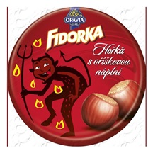 Oplatky OPAVIA FIDORKA hořká čokoláda s oříškovou náplní 30g